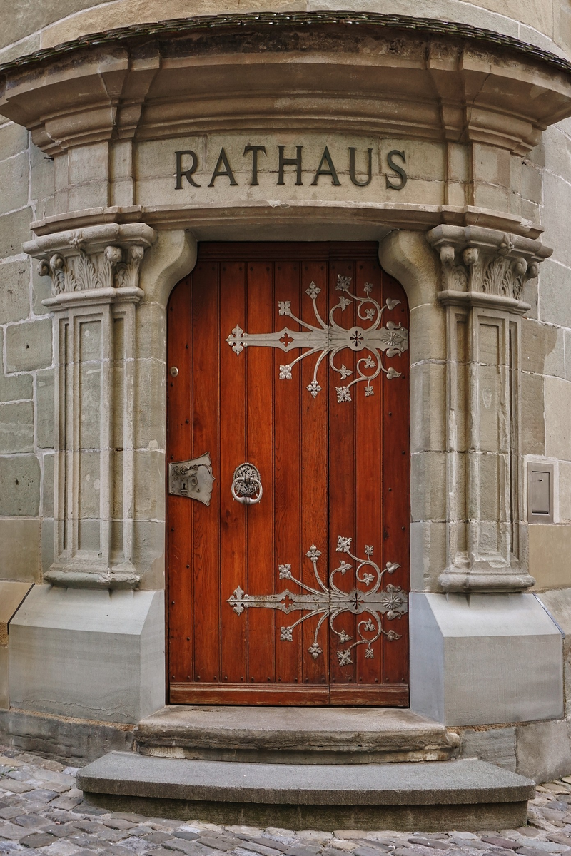 Eingang zu dem Überlinger Rathhaus